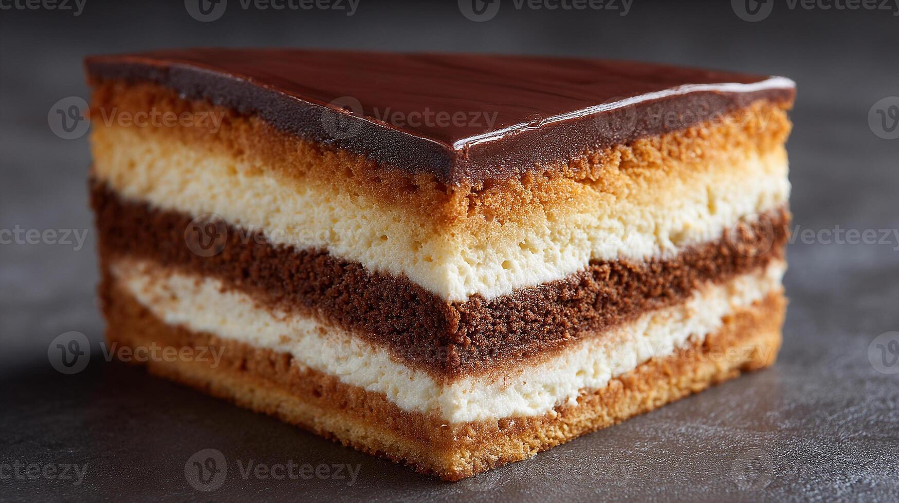 Sharp focus food photo of tasty cake slice