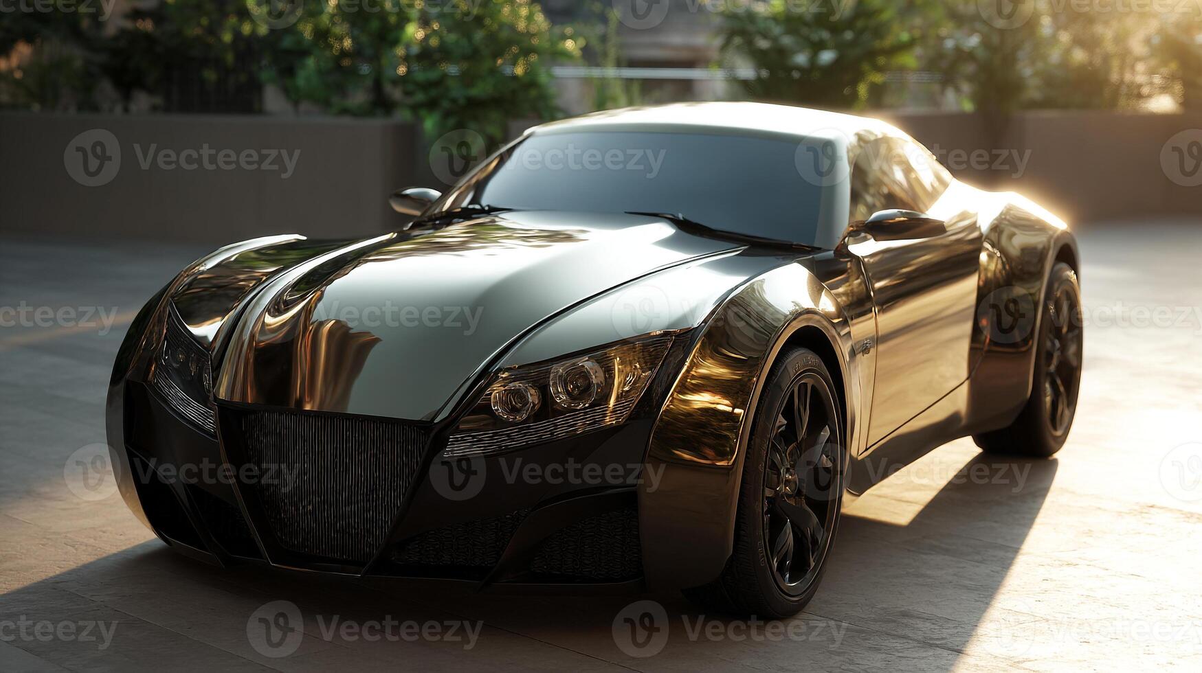 High-end automotive design in real world photo