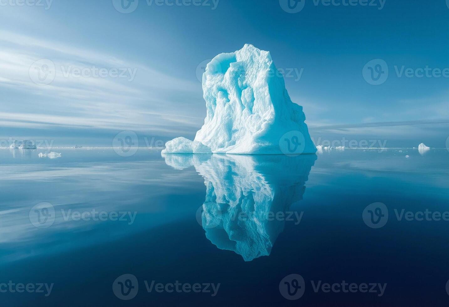 Single Iceberg in Deep Ocean photo