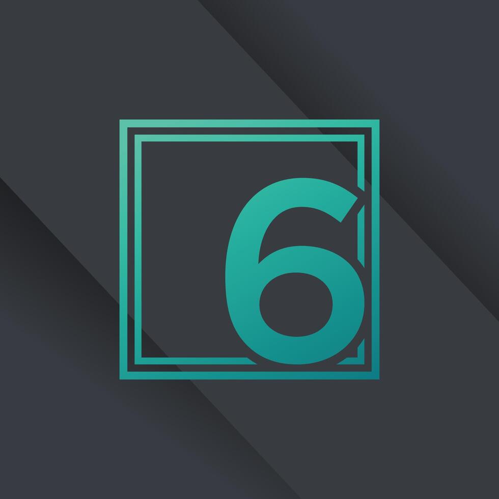 Number logo design vector