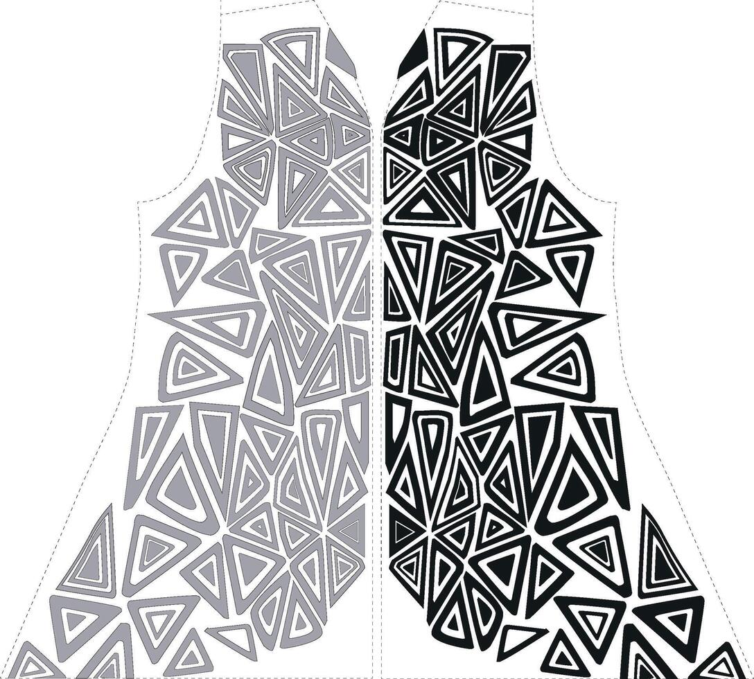 a pattern for a dress with geometric designs vector