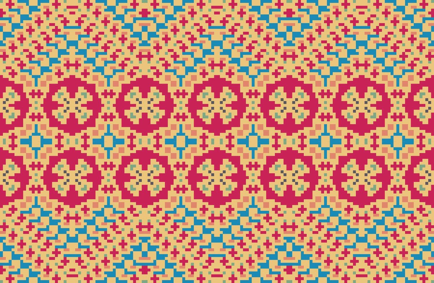 Background Ethnic Geometric Pattern Wallpaperfolk Embroidery, Aztec Geometric Ornament Print. Design for Carpet, Wallpaper, Clothing, Wrapping, Fabric vector