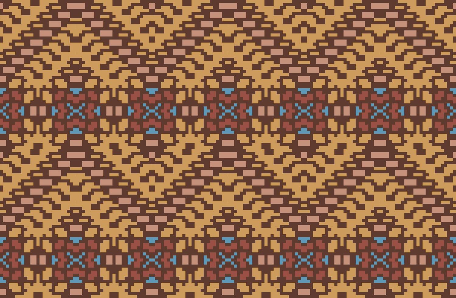Ethnic Decoration Geometric Patterns Mathfolk Embroidery, Aztec Geometric Ornament Print. Design for Carpet, Wallpaper, Clothing, Wrapping, Fabric vector