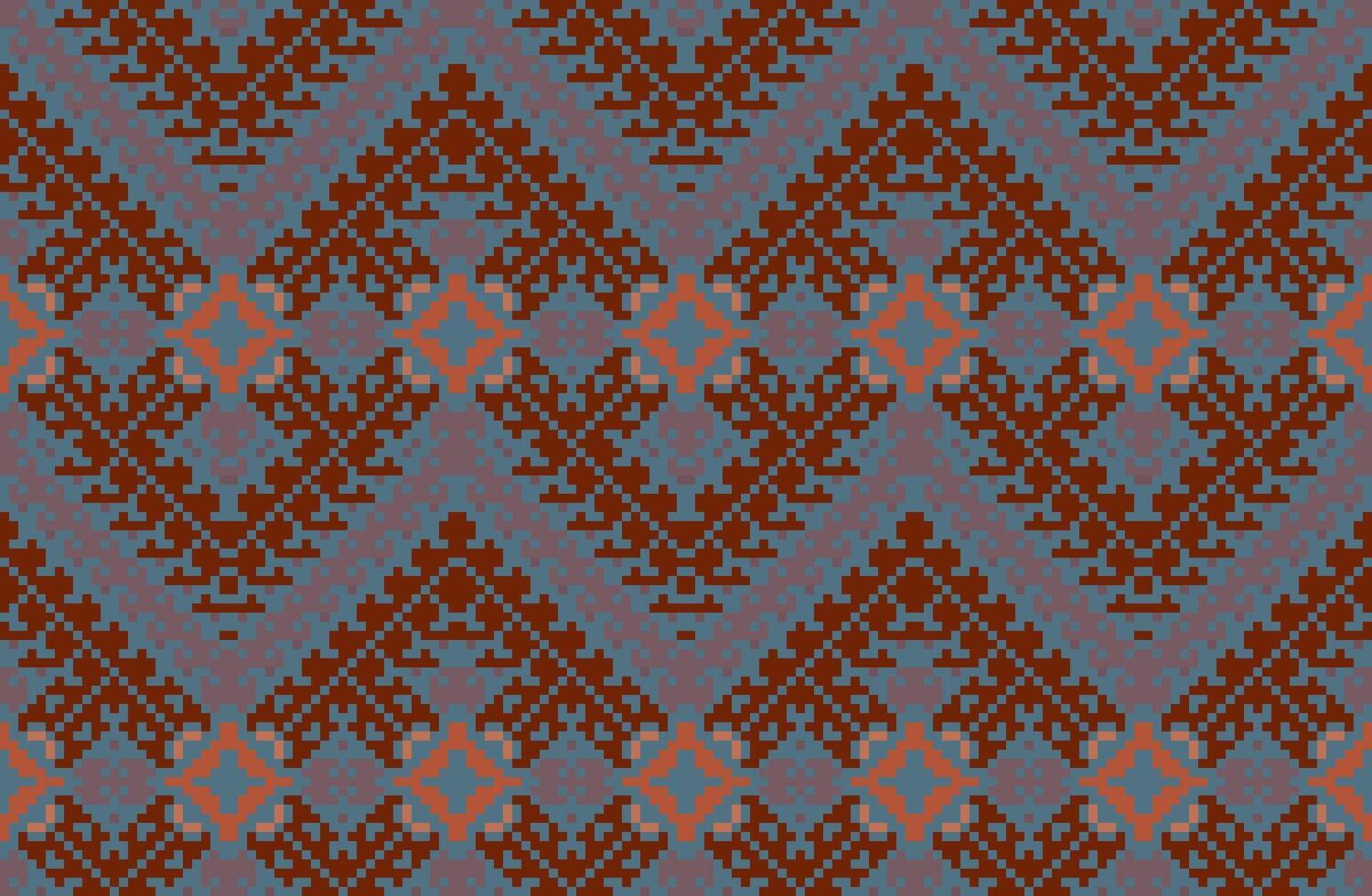 Geometry Shapes Ikat Pattern Curtainsfolk Embroidery, Aztec Geometric Ornament Print. Design for Carpet, Wallpaper, Clothing, Wrapping, Fabric vector