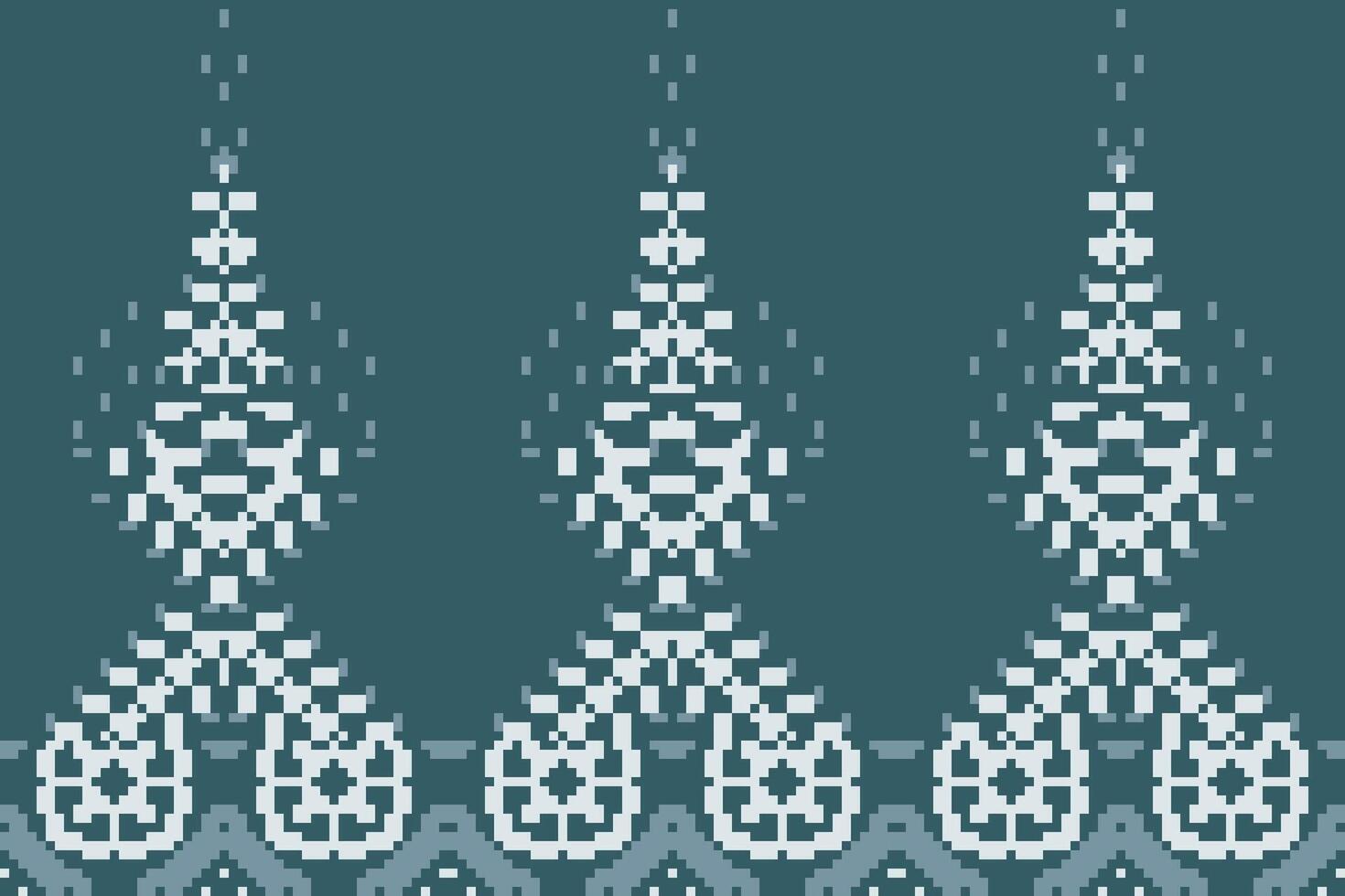 Cross Stitch Pattern Islamic Pattern Artfolk Embroidery, Aztec Geometric Ornament Print. Design for Carpet, Wallpaper, Clothing, Wrapping, Fabric vector