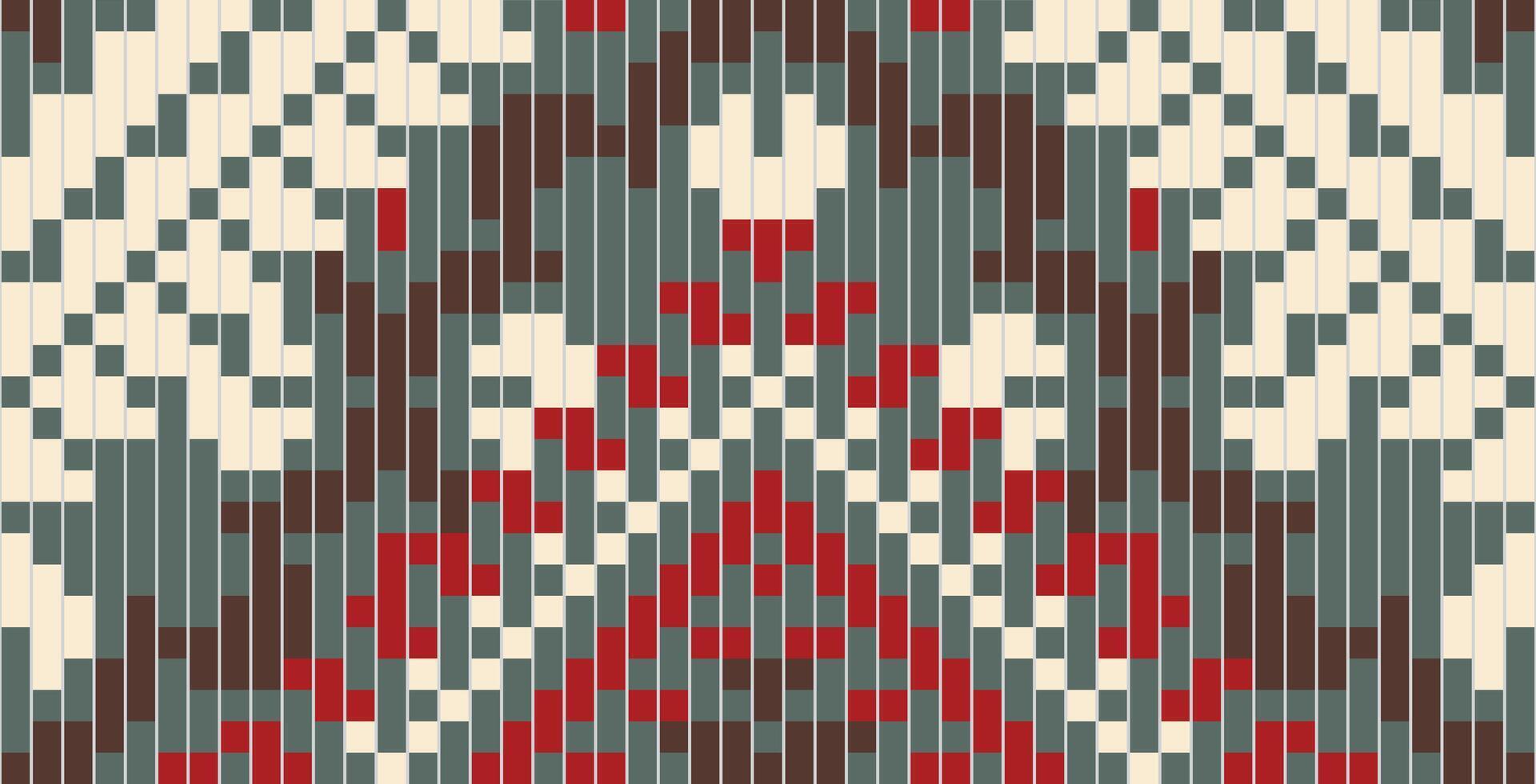 Handicraft Traditional Pattern Dressfolk Embroidery, Aztec Geometric Ornament Print. Design for Carpet, Wallpaper, Clothing, Wrapping, Fabric vector