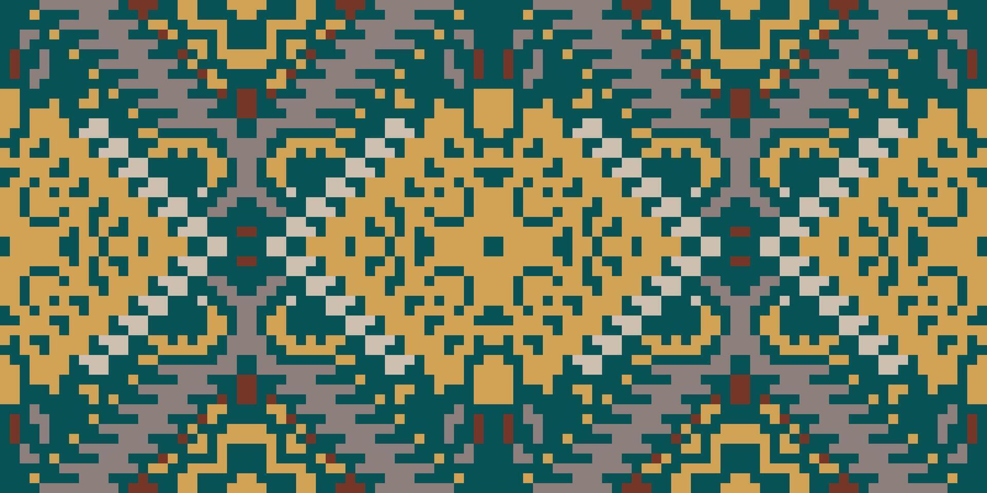 Geometric Tribal Islamic Geometric Patternfolk Embroidery, Aztec Geometric Ornament Print. Design for Carpet, Wallpaper, Clothing, Wrapping, Fabric vector
