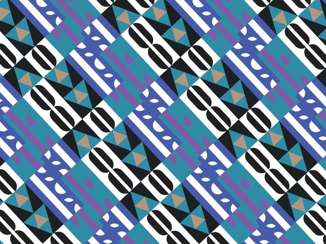 geometric flat tropical puzzle background pattern vector