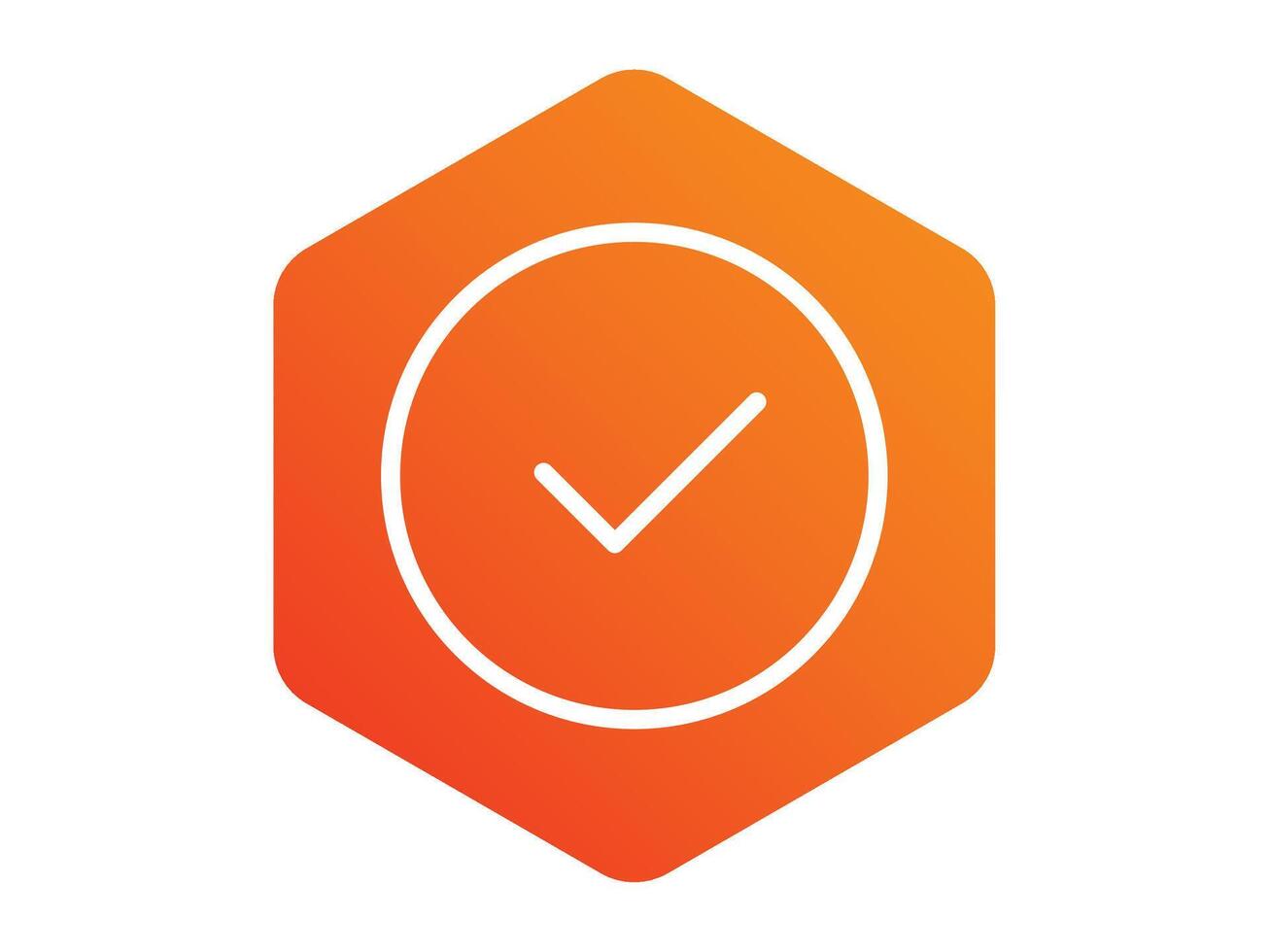 Gradient abstract verification icon flat design vector