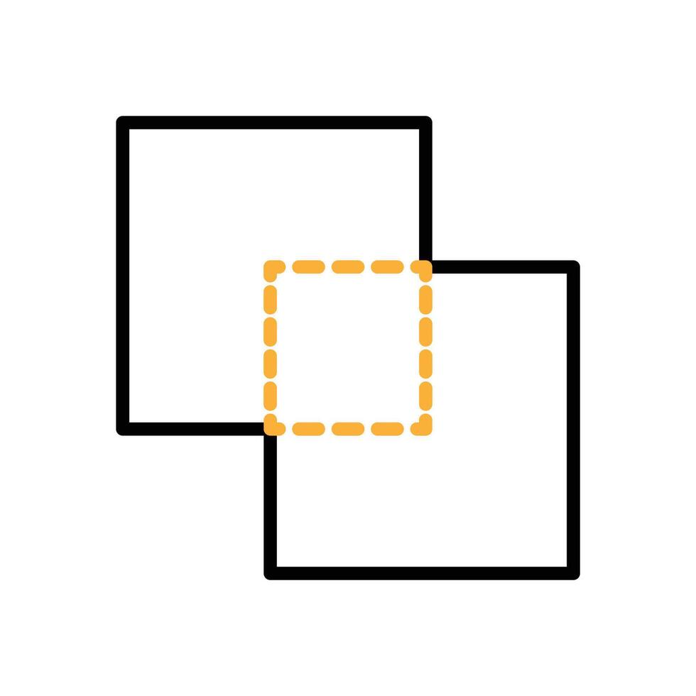 Two color pathfinder tool Graphics design icon flat design vector