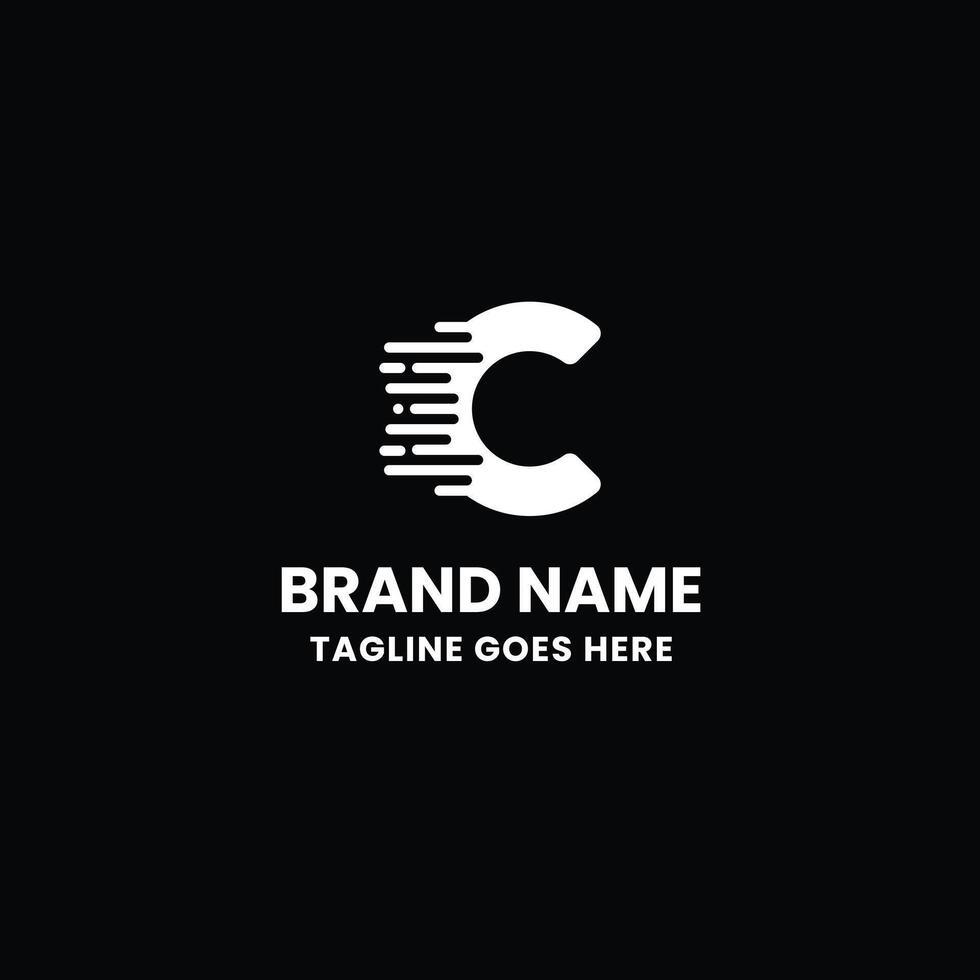 Letter C icon logo vector