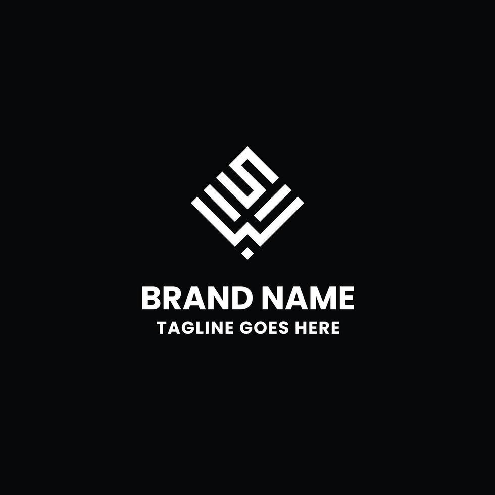 W grid logo vector