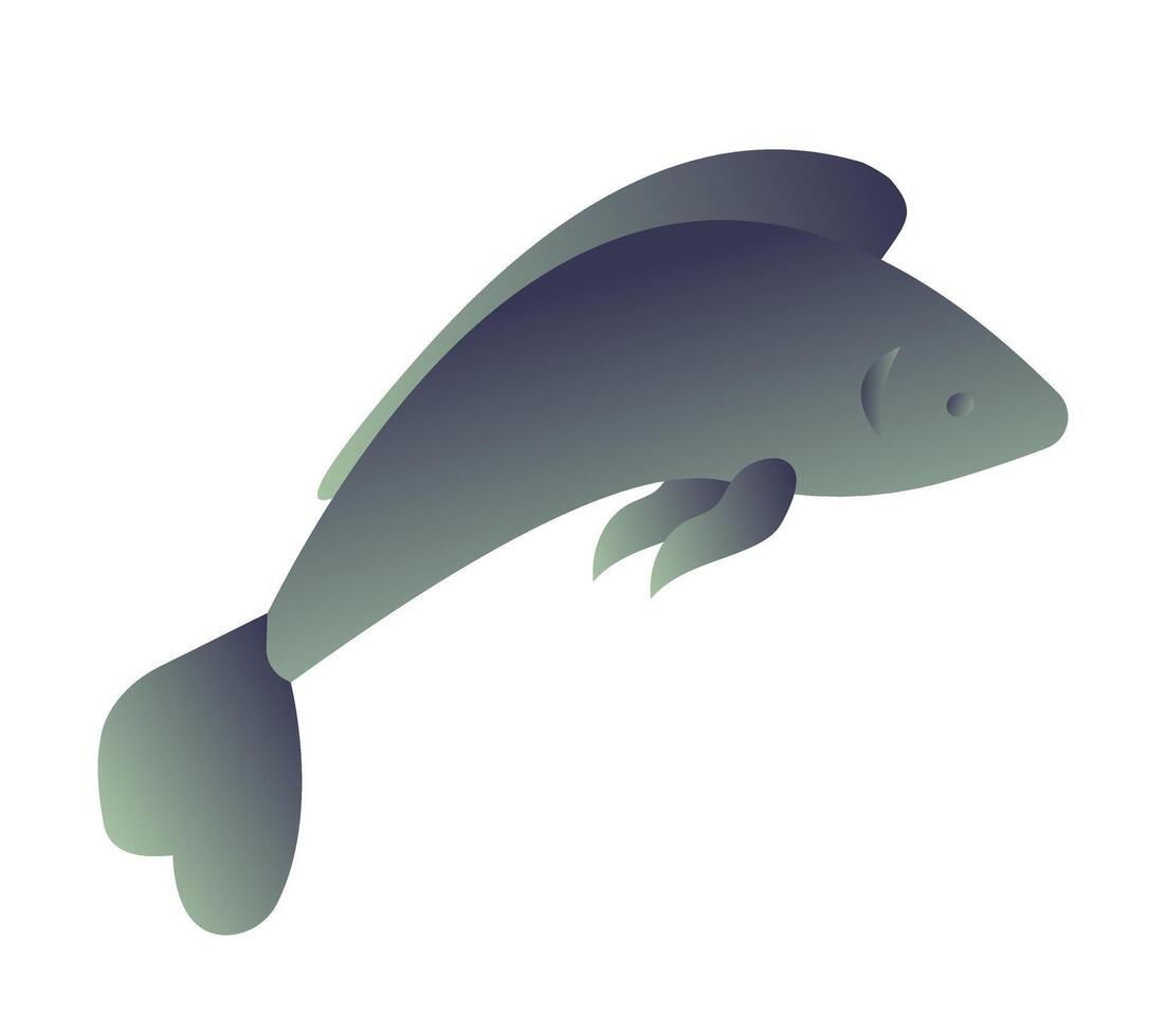 A small, nimble silver fish. vector