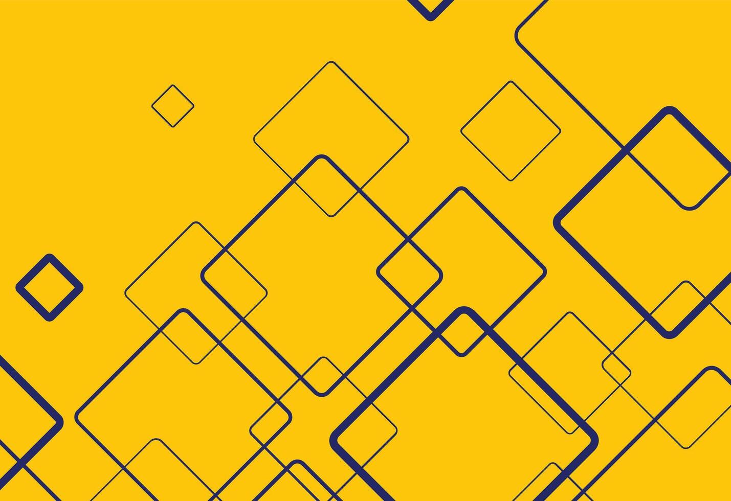 Futuristic Style with Geometric Composition, A yellow background with blue and black squares vector