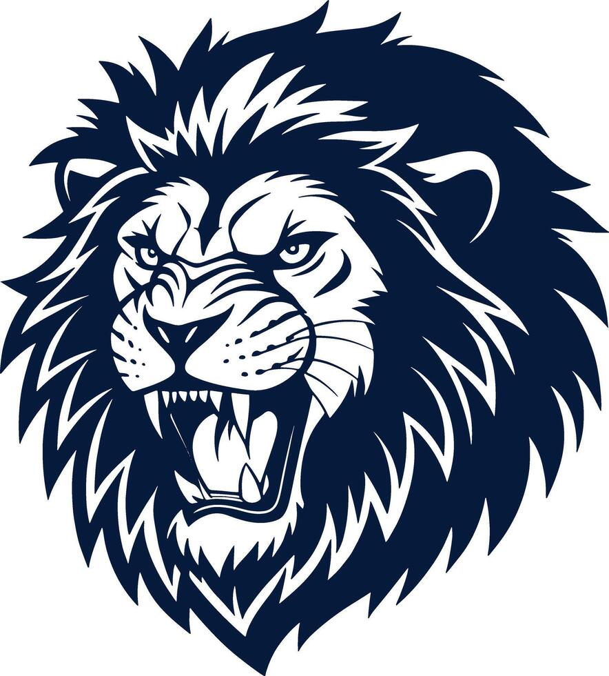 lion head logo for design vector