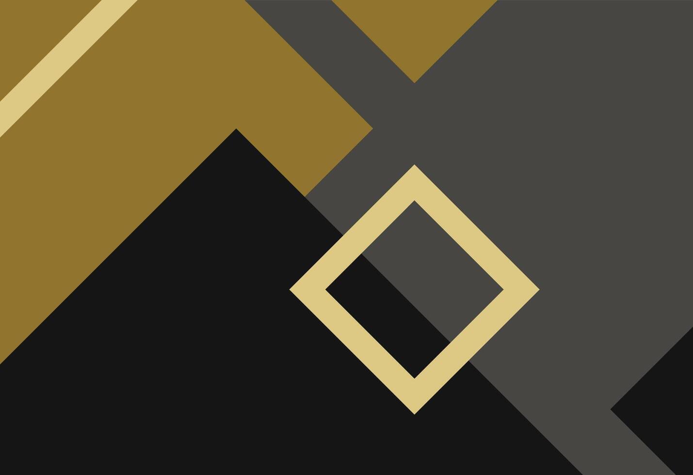 Bold Abstract Gold and Midnight Design, A black and gold geometric pattern with a diamond in the middle vector