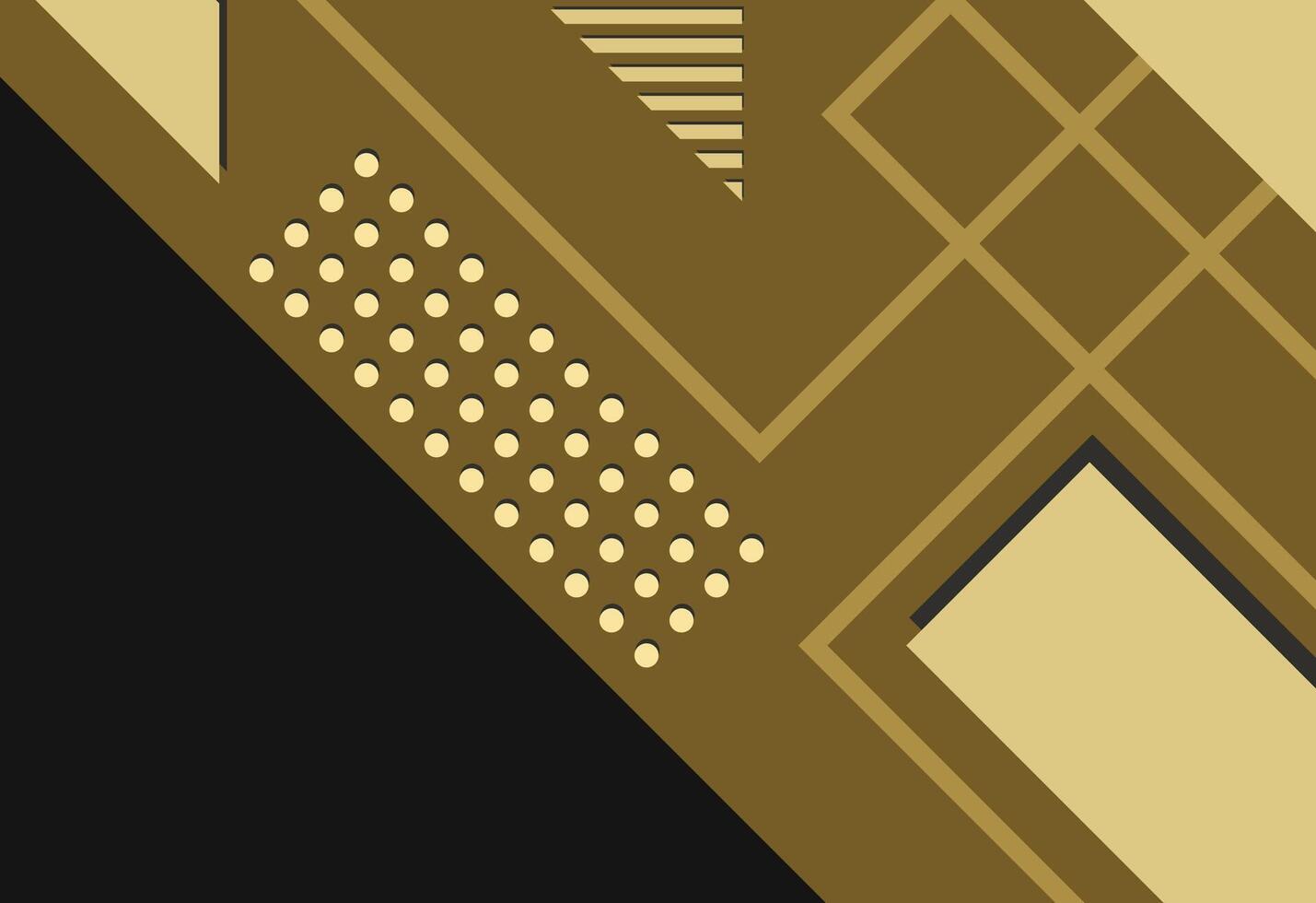 Abstract Gold and Dark Geometric Design, A black and gold geometric pattern on a black background vector