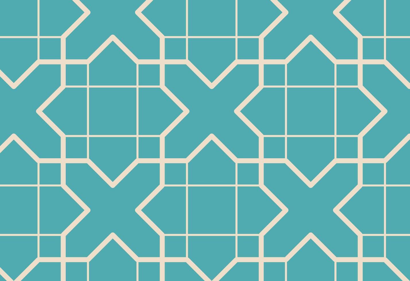 Luxury Geometric Teal Tile Background, A blue and white geometric pattern vector