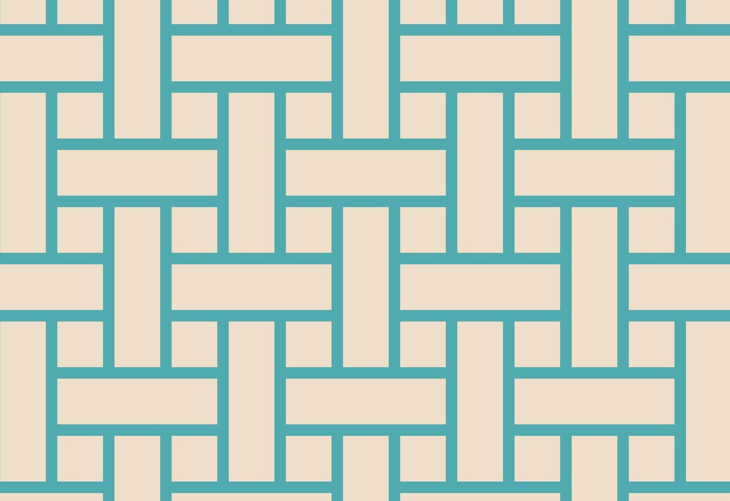 Digital Teal Geometric Pattern Repeat, A blue and beige woven pattern vector