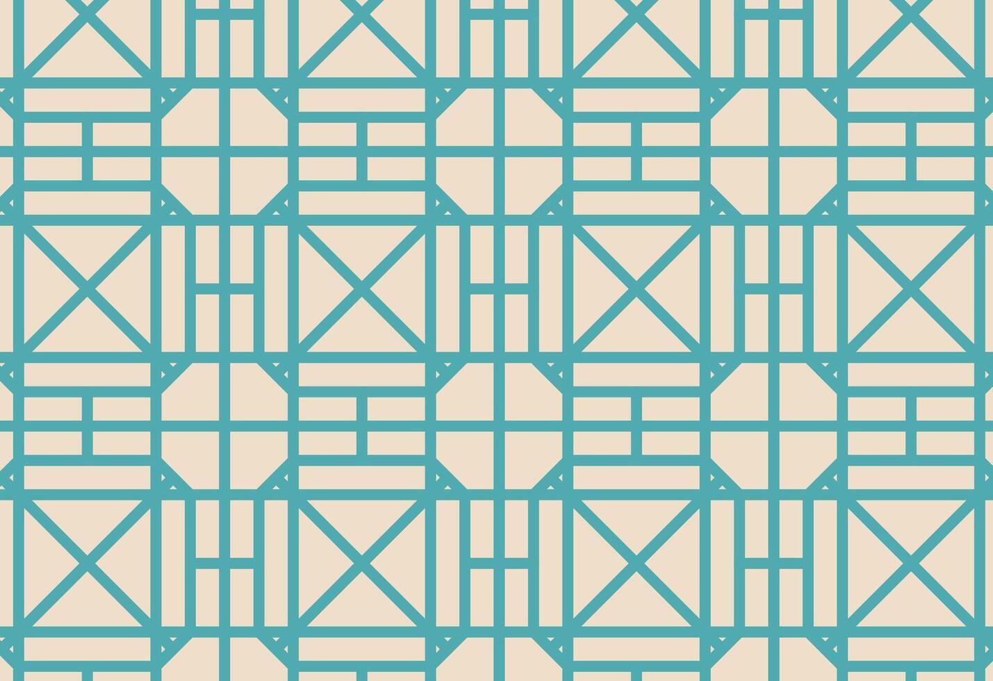 Sophisticated Geometric Lines Wallpaper, A blue and beige geometric pattern vector
