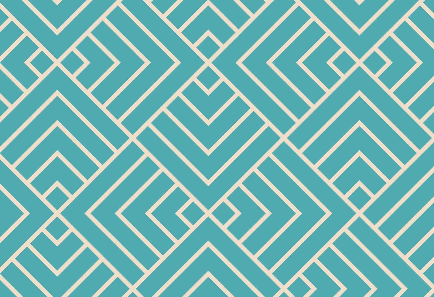 simple tosca background with geometrical beige pattern vector