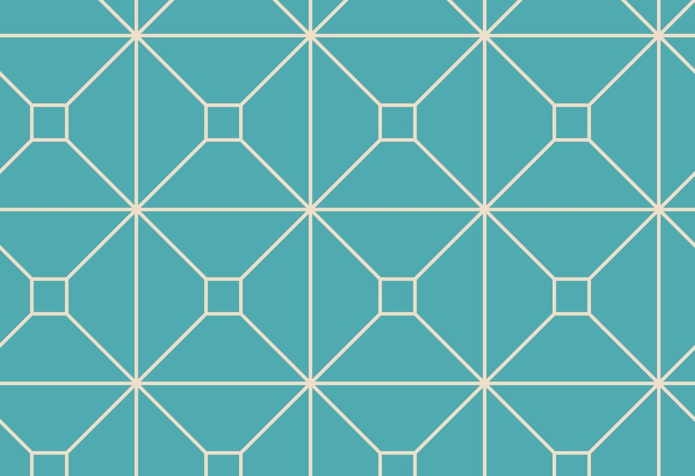 Minimalist tosca background with beige geometric pattern vector