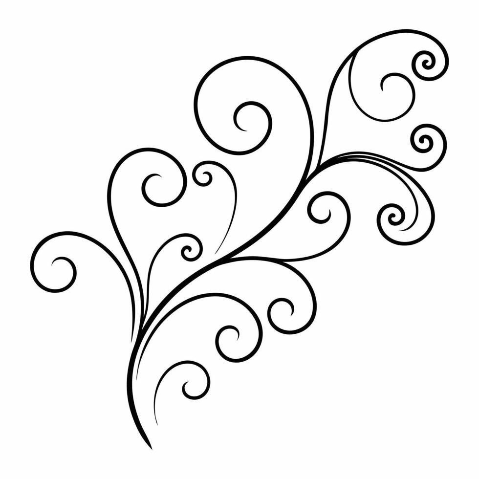 Fancy Scroll spring flourish vector