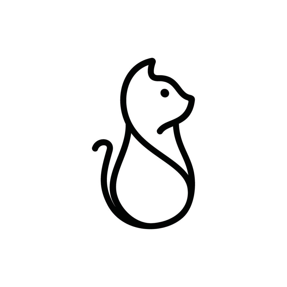Illustrations of cat sleeping on the moon logo vector