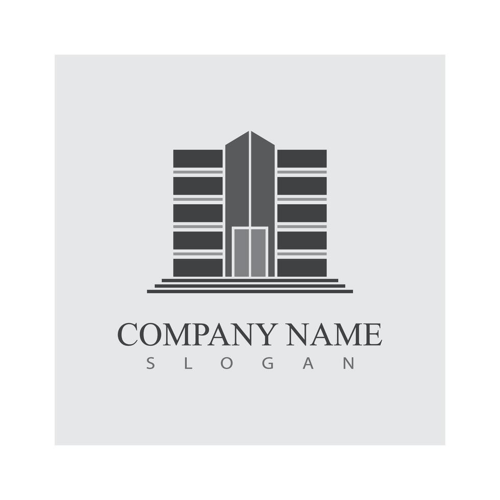 Simple City line logo and symbol vector