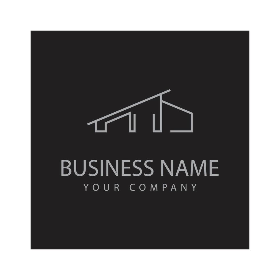 Simple background City line logo and symbol vector