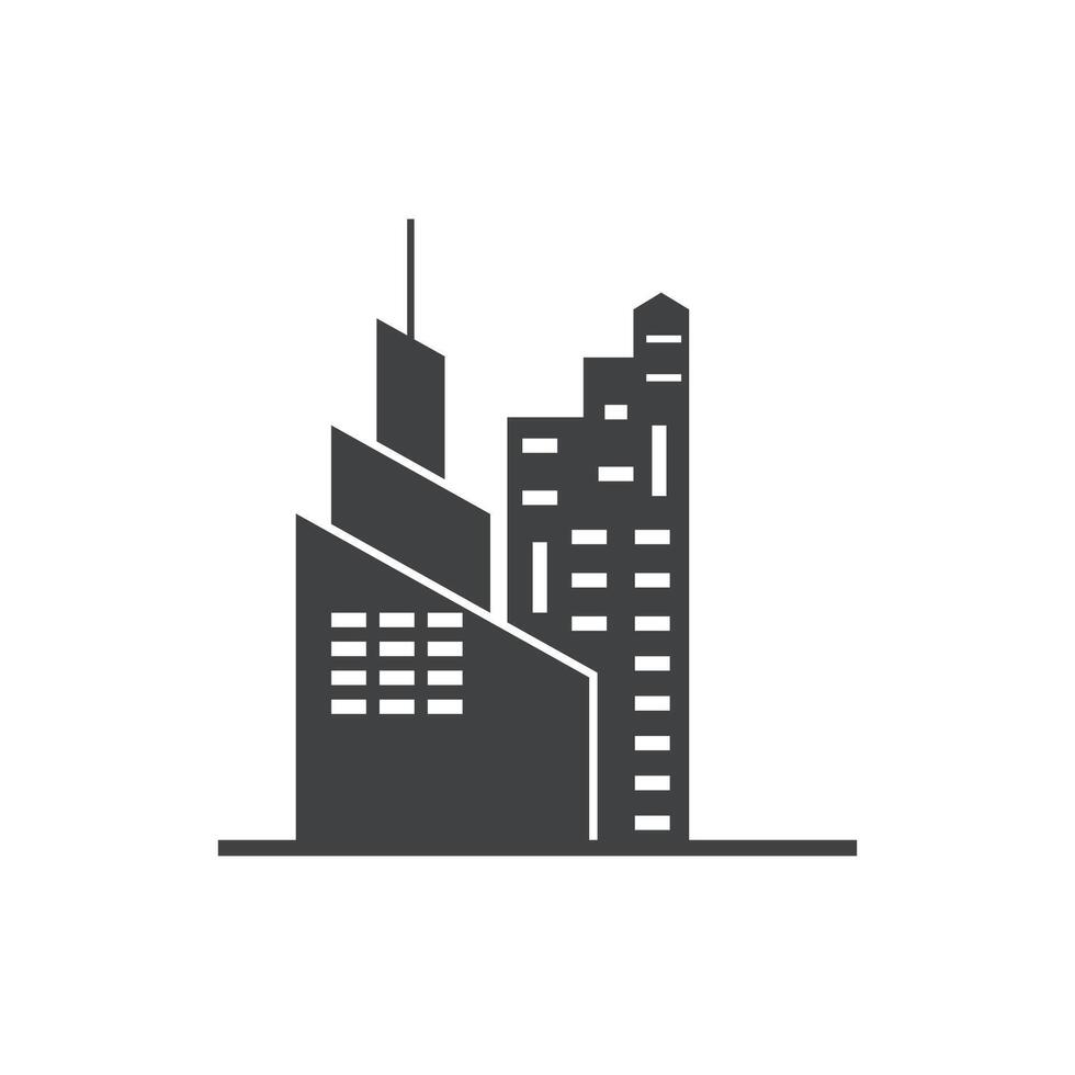 Simple City line logo vector