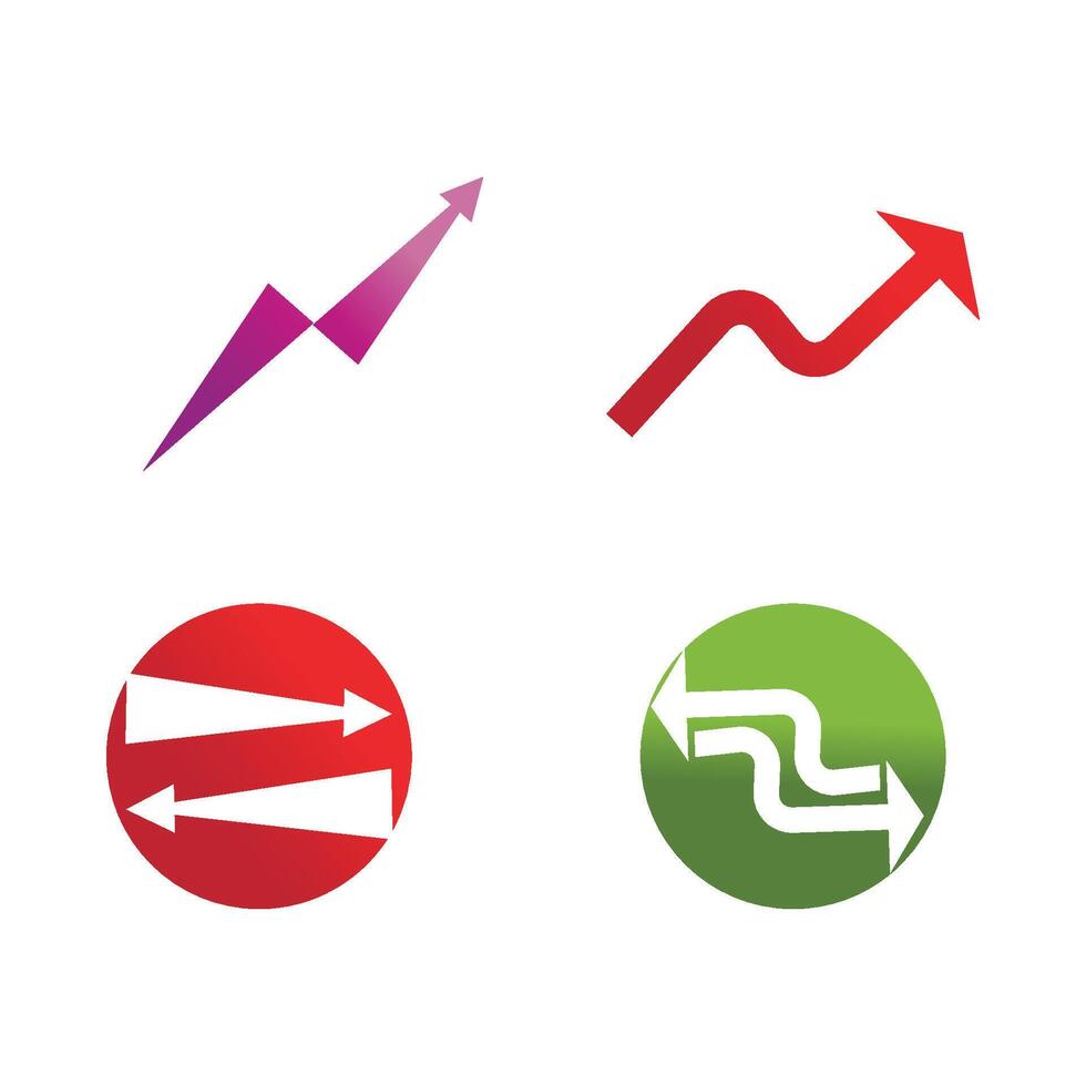 Set Arrow illustration logo icon template vector