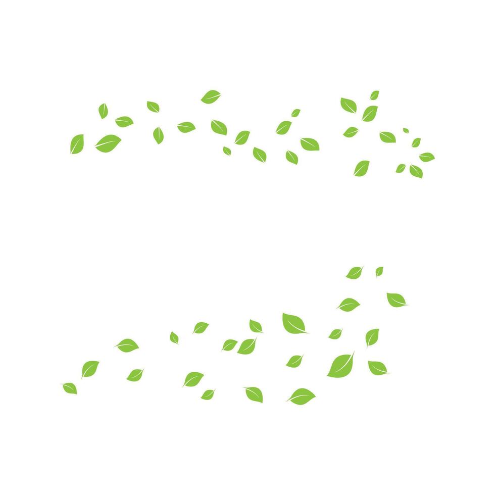 Green leaves on a white background design vector