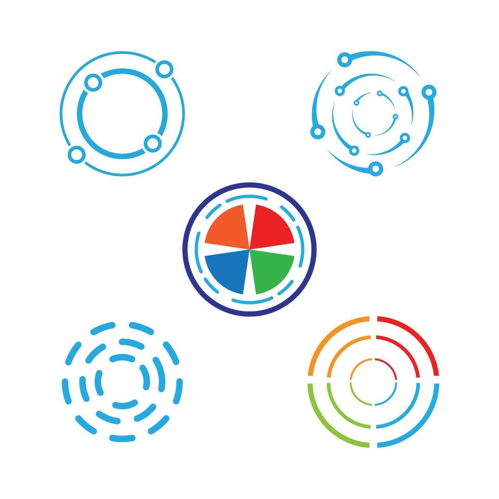 Circle dotted Abstract logos and symbol vector