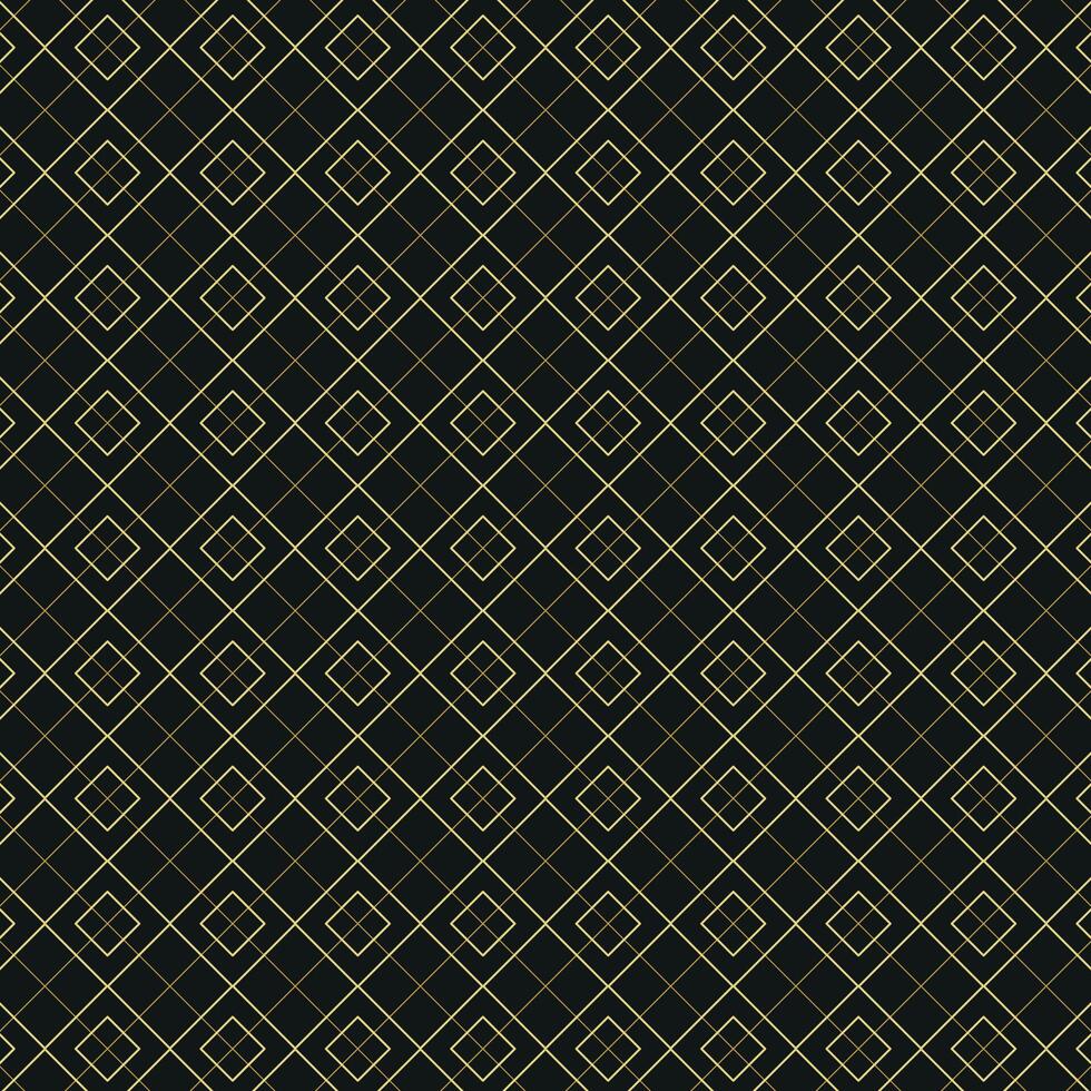 inimalist Art Deco Geometric Pattern with Gold Diamond Lines on Black Background. Elegant Luxury Design. Pattern vector