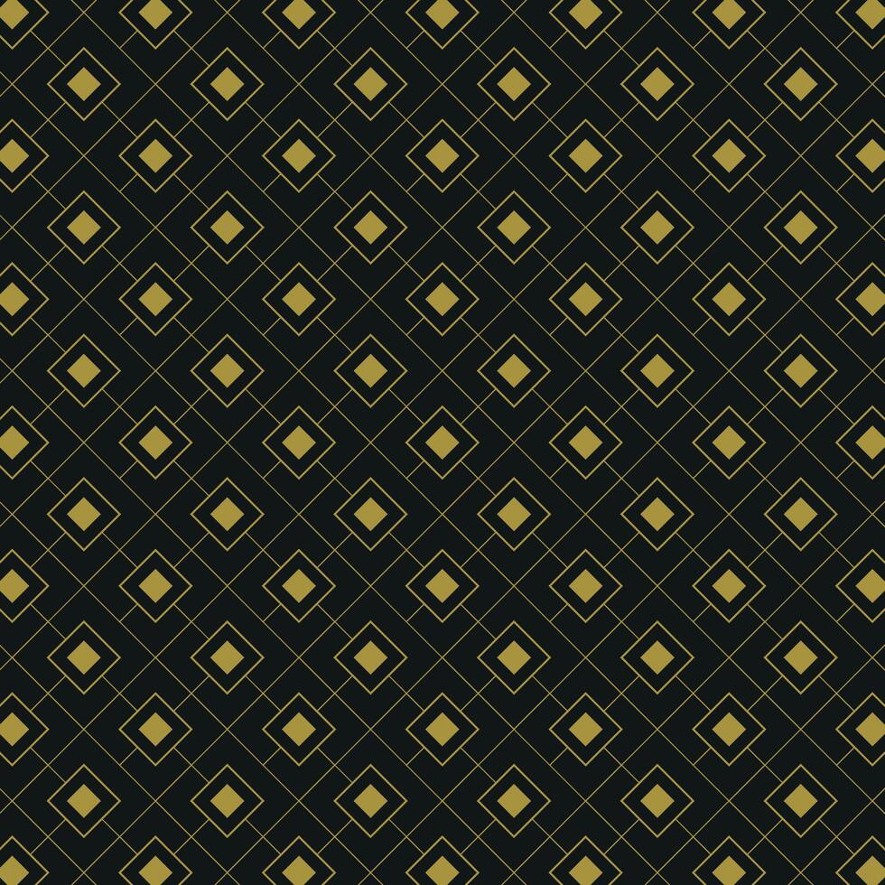 Minimalist Art Deco Geometric Pattern with Gold Diamond Lines on Black Background. Elegant Luxury Design. pattern vector