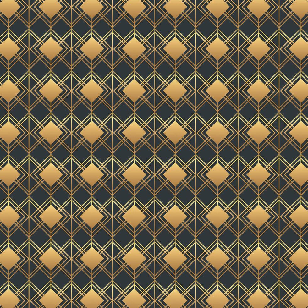 Elegant gold geometric pattern on black background. Geometric golden luxury pattern assemble. Pack of art deco pattern. design vector