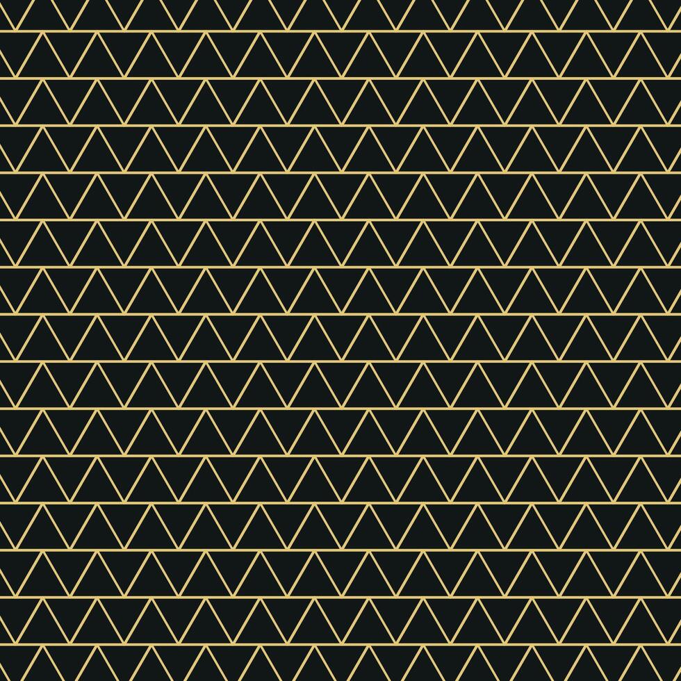 Gold Triangles Pattern. Golden Triangular Wave Pattern Geometric Precision with Bold Elegance vector