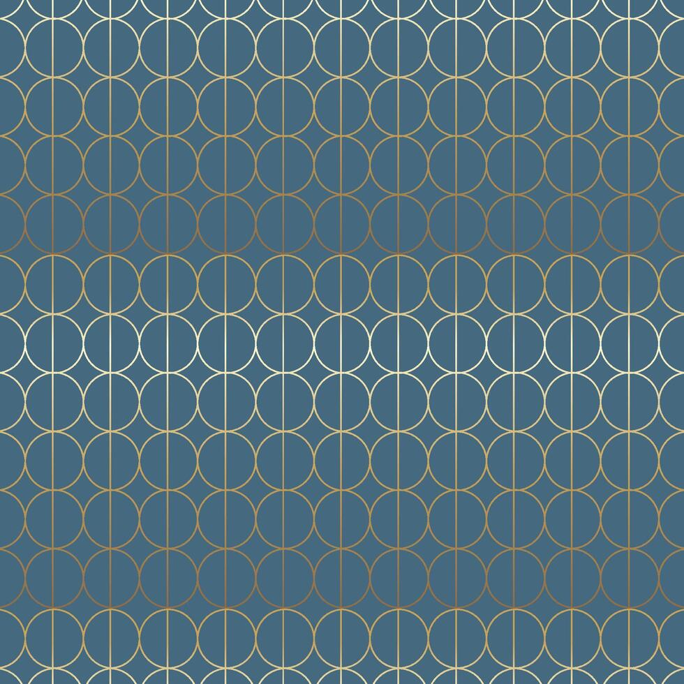 Seamless Gold Honeycomb Hexagon Pattern on Blue Background. Elegant Geometric Texture. Seamless Geometric Gold Line Pattern on Black Background. Modern Luxury Abstract Design vector