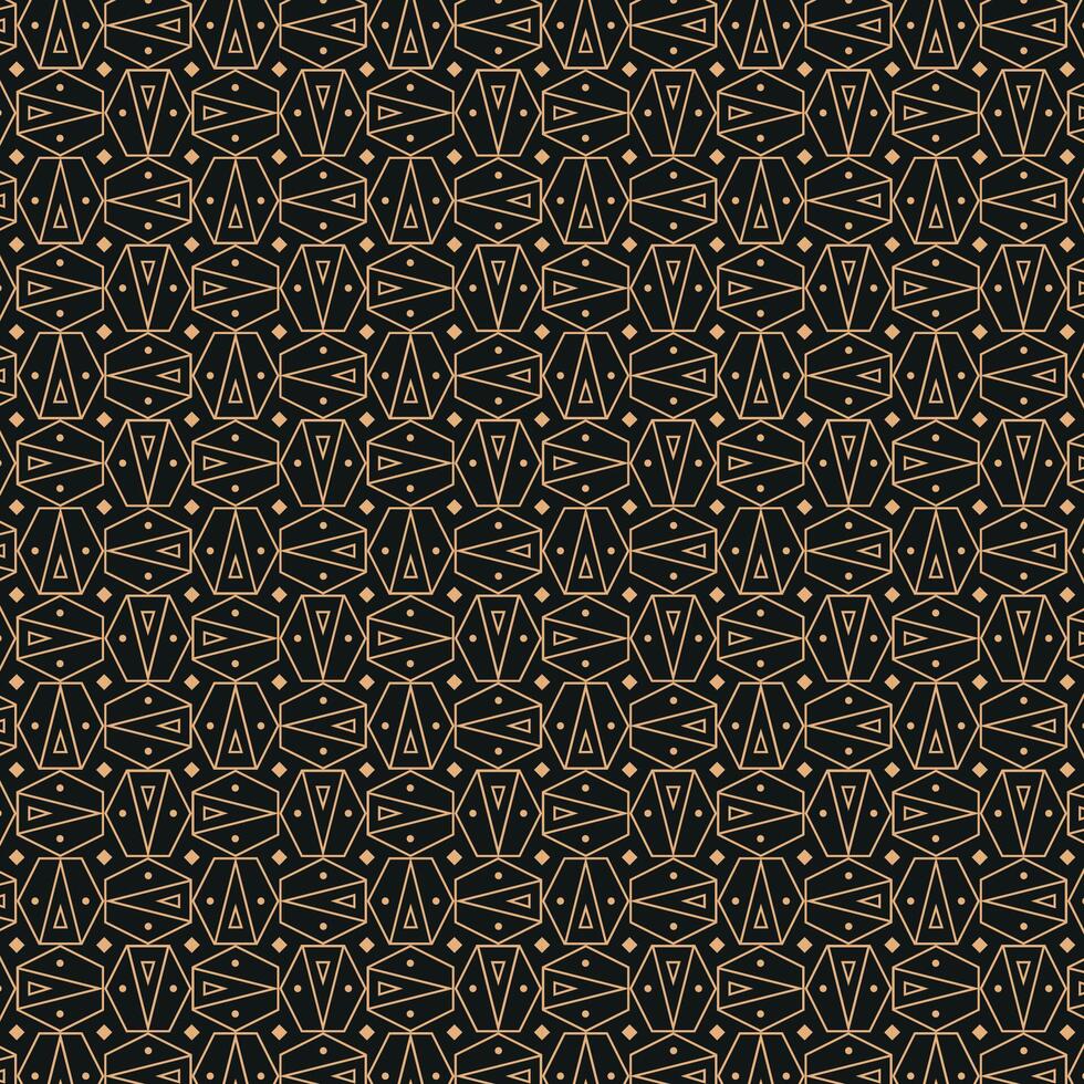 Elegant Art Deco Geometric Pattern. Elegant gold geometric pattern on black background. Geometric golden luxury pattern assemble. Best deco vector