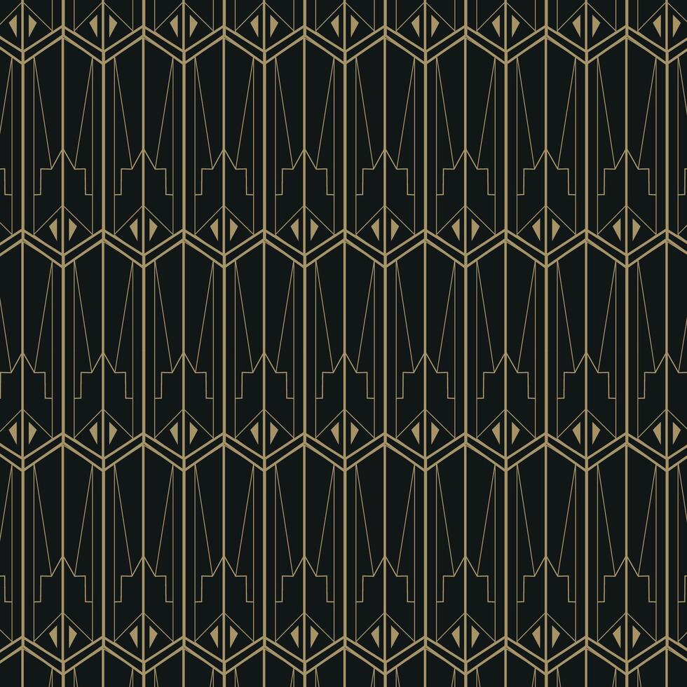 Elegant Art Deco Pattern in Gold vector