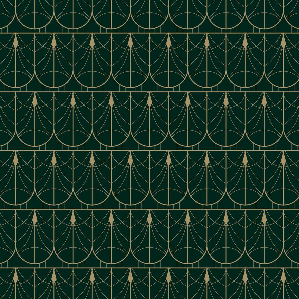 Elegant Art Deco Geometric Pattern in Gold. art deco vector