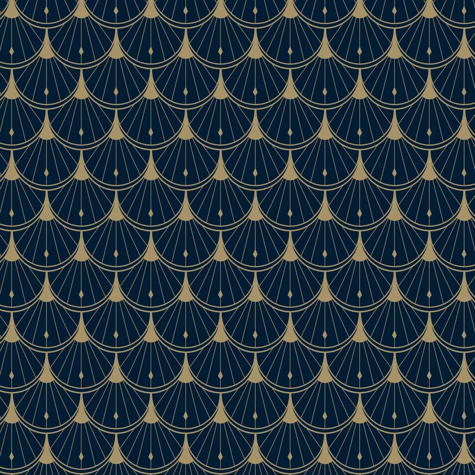 Elegant Art Deco Geometric Pattern in Gold. Deco art vector