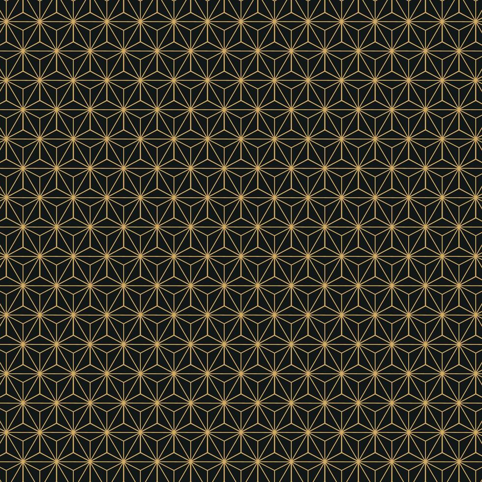 Elegant Art Deco Geometric Pattern. Elegant gold geometric pattern on black background. Geometric golden luxury pattern assemble. Art pattern vector