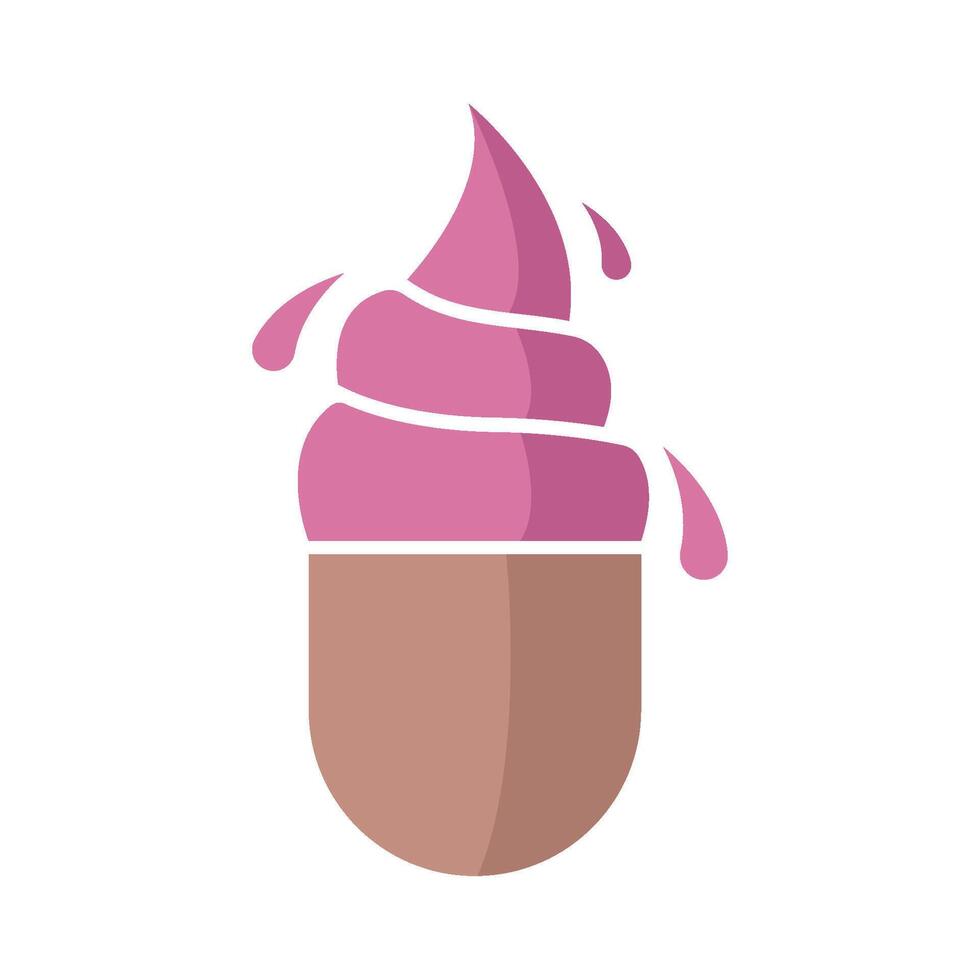 Ice cream logo illustration flat design vector