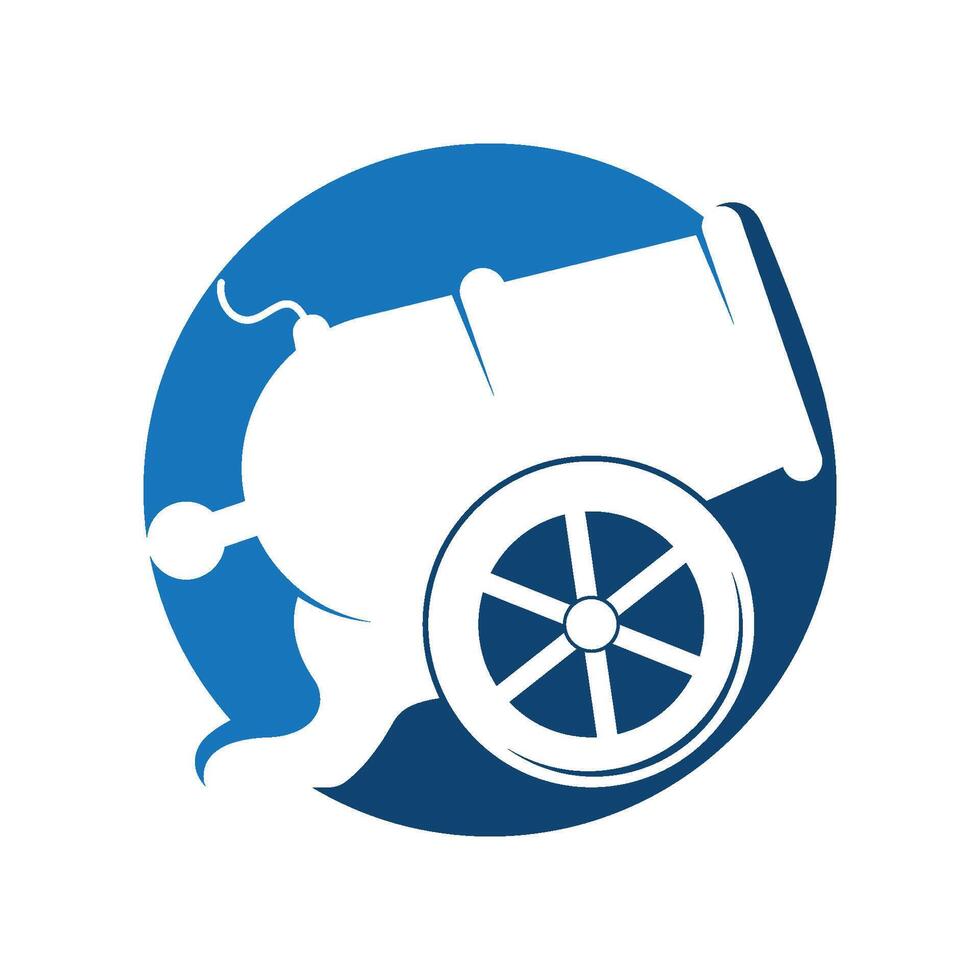 cannon icon illustration logo vector