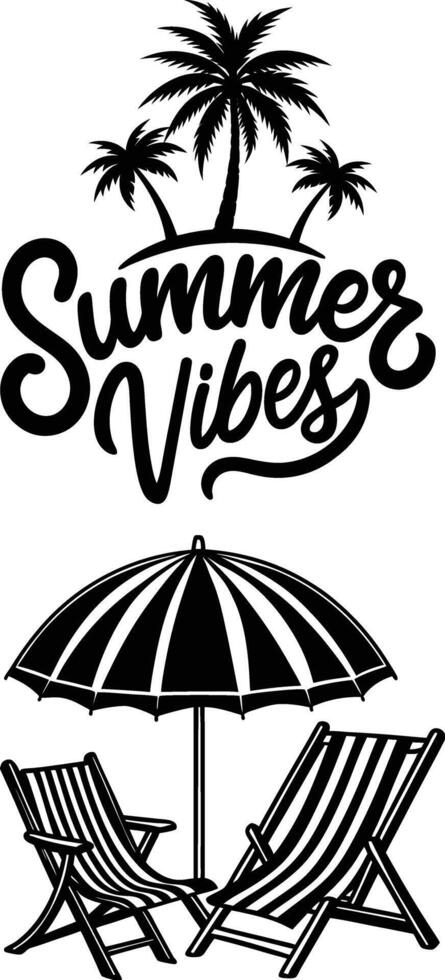 summer vibes t shirt vector