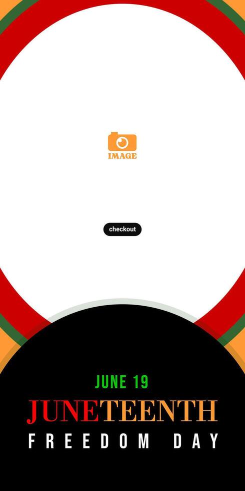 Juneteenth Freedom Day on June 19. Banner design templates colorful circle ornaments for greetings, ads, web vector