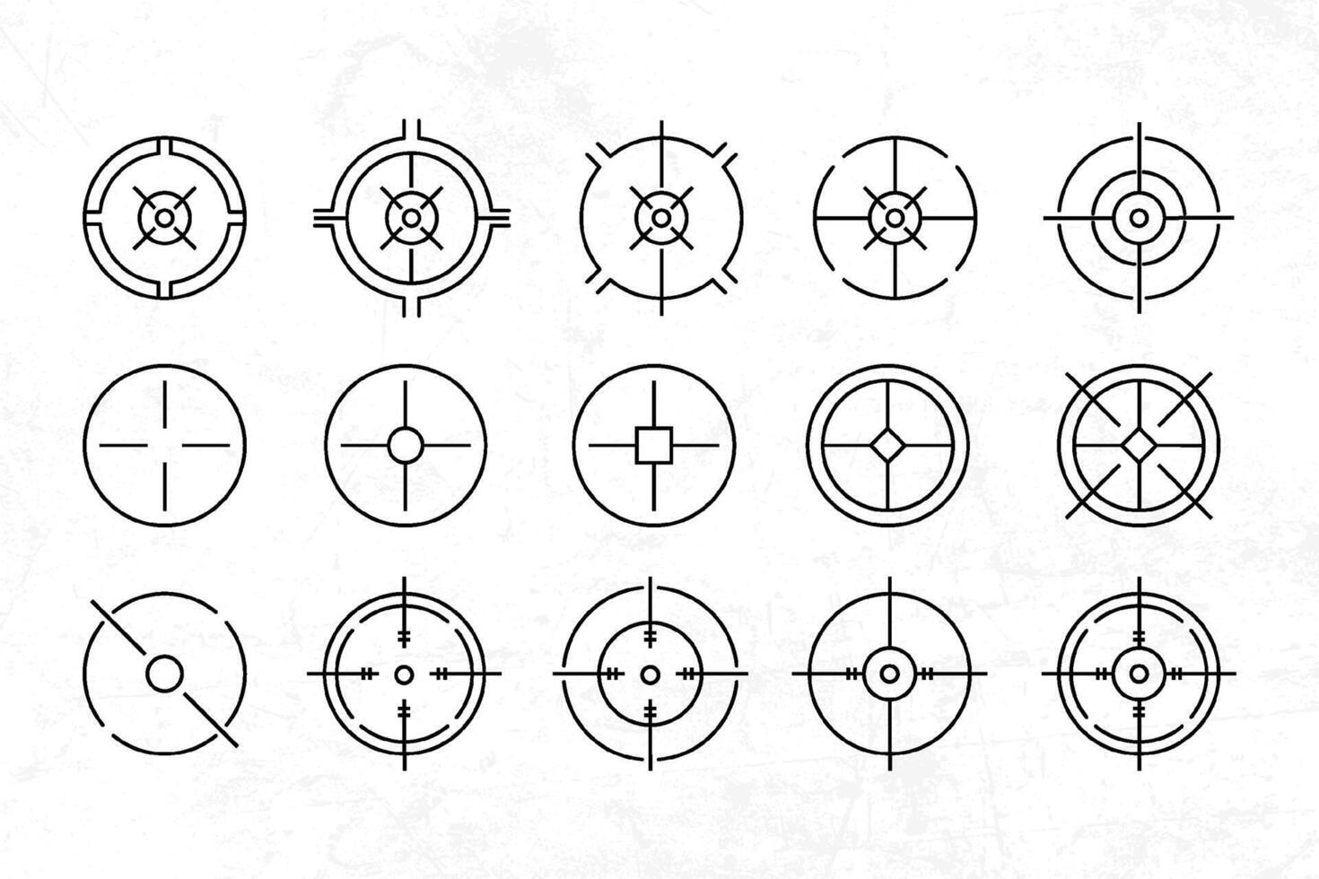 a set of different crosshairs and arrows vector