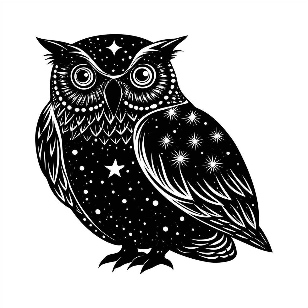 Owl Galaxy Stock Illustrations vector